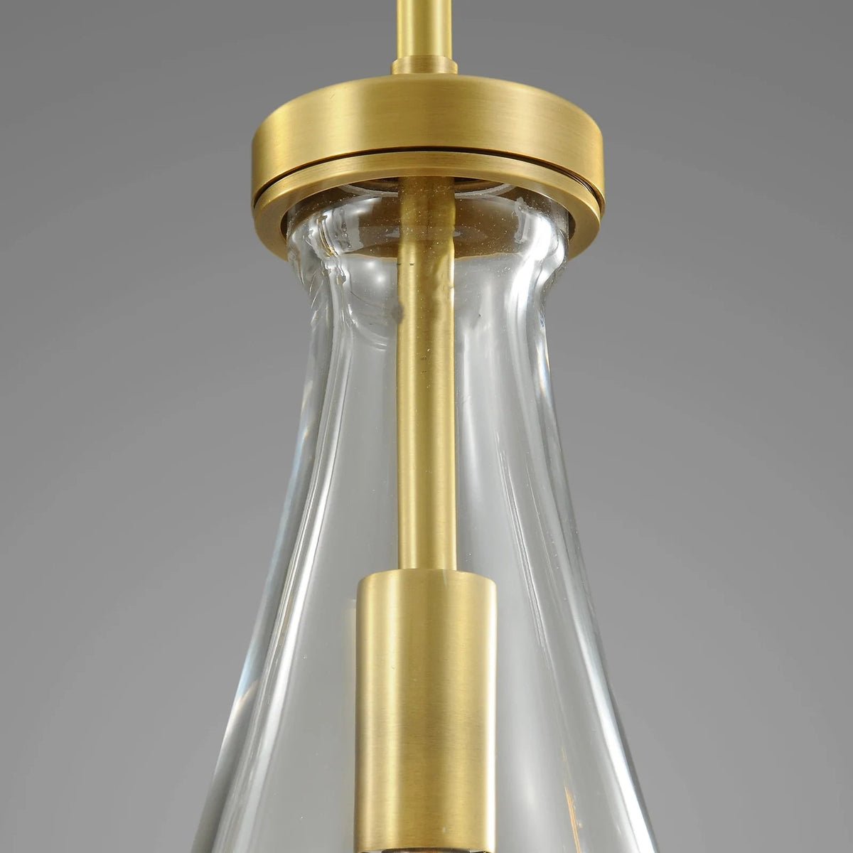 Raindrop Round 2-Lights Rod Chandelier