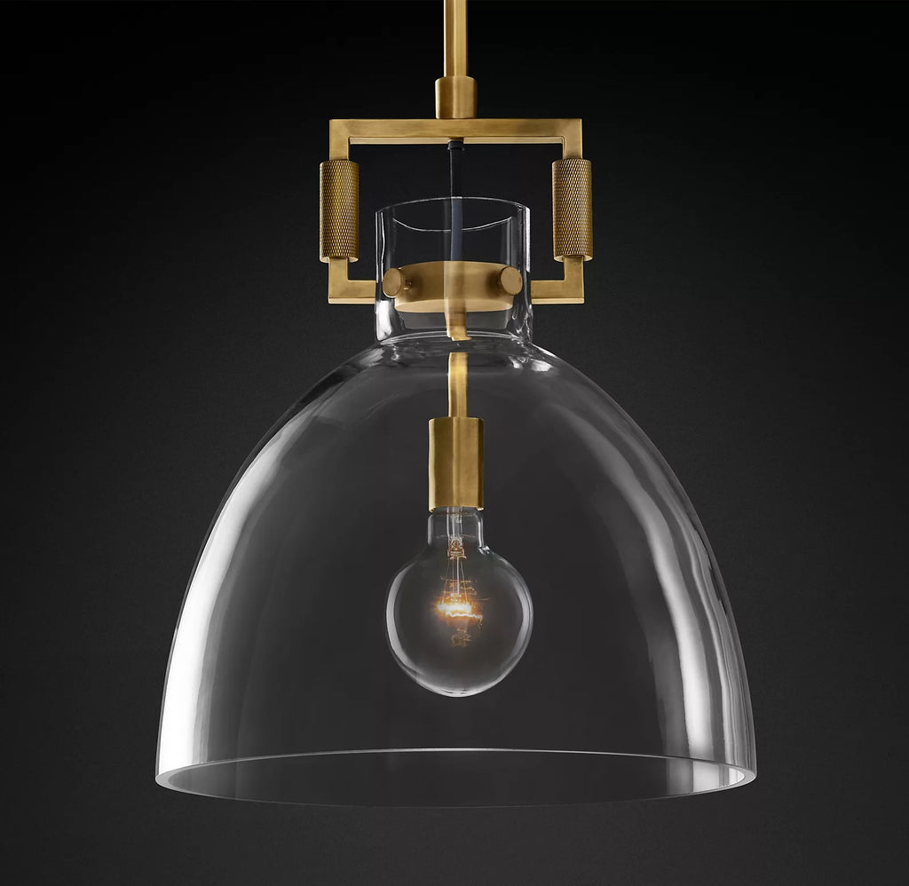 Machinist Clear Glass Shade Pendant Lamp