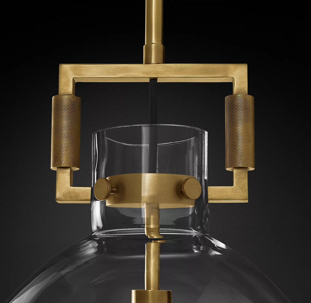 Machinist Clear Glass Shade Pendant Lamp