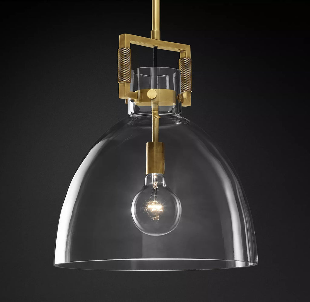 Machinist Clear Glass Shade Pendant Lamp