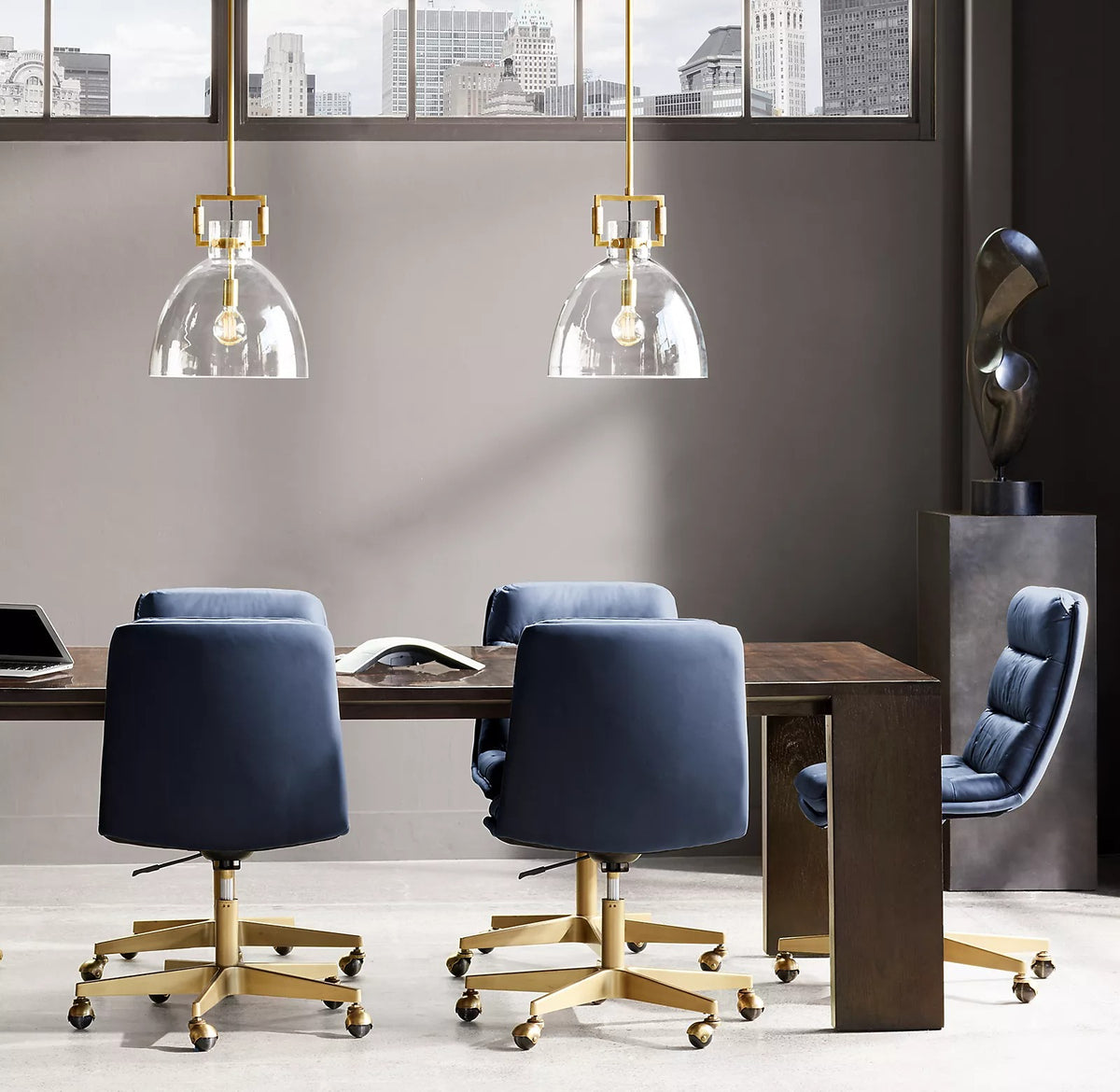 Machinist Clear Glass Shade Pendant Lamp