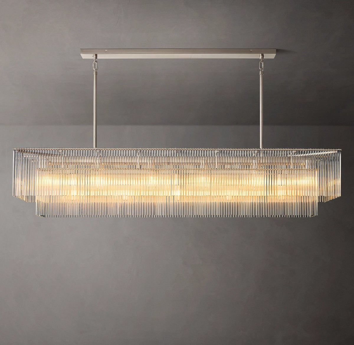 Amadeo K9 Glass Rectangular Chandelier 72''
