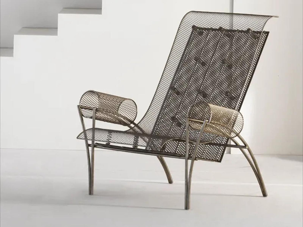 Suki Armchair by Toyo Ito Stainless Steel Accent Chair
