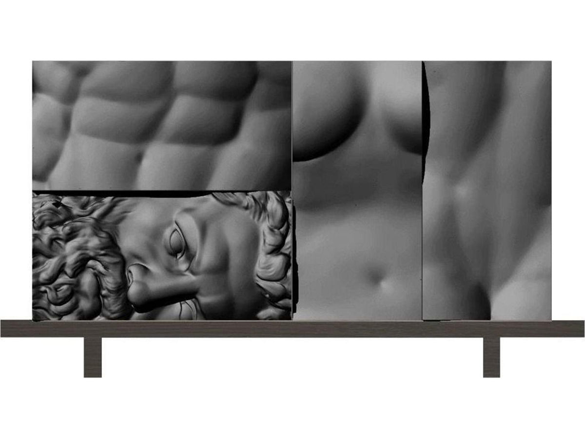 Ercole E Afrodite Modular Sideboard with Sculptural Elements