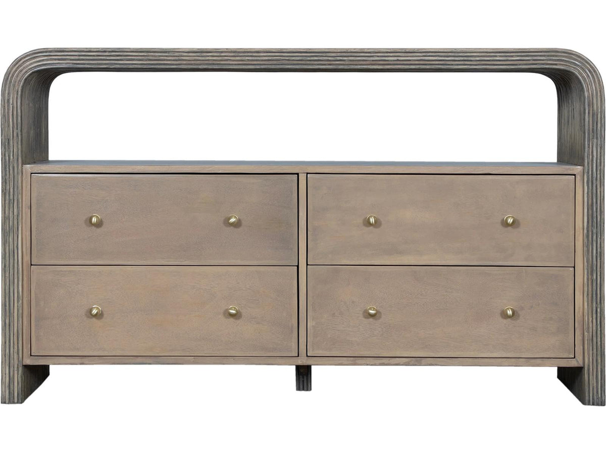 David Francis Bahia Four-Drawer Dresser with Open Shelf
