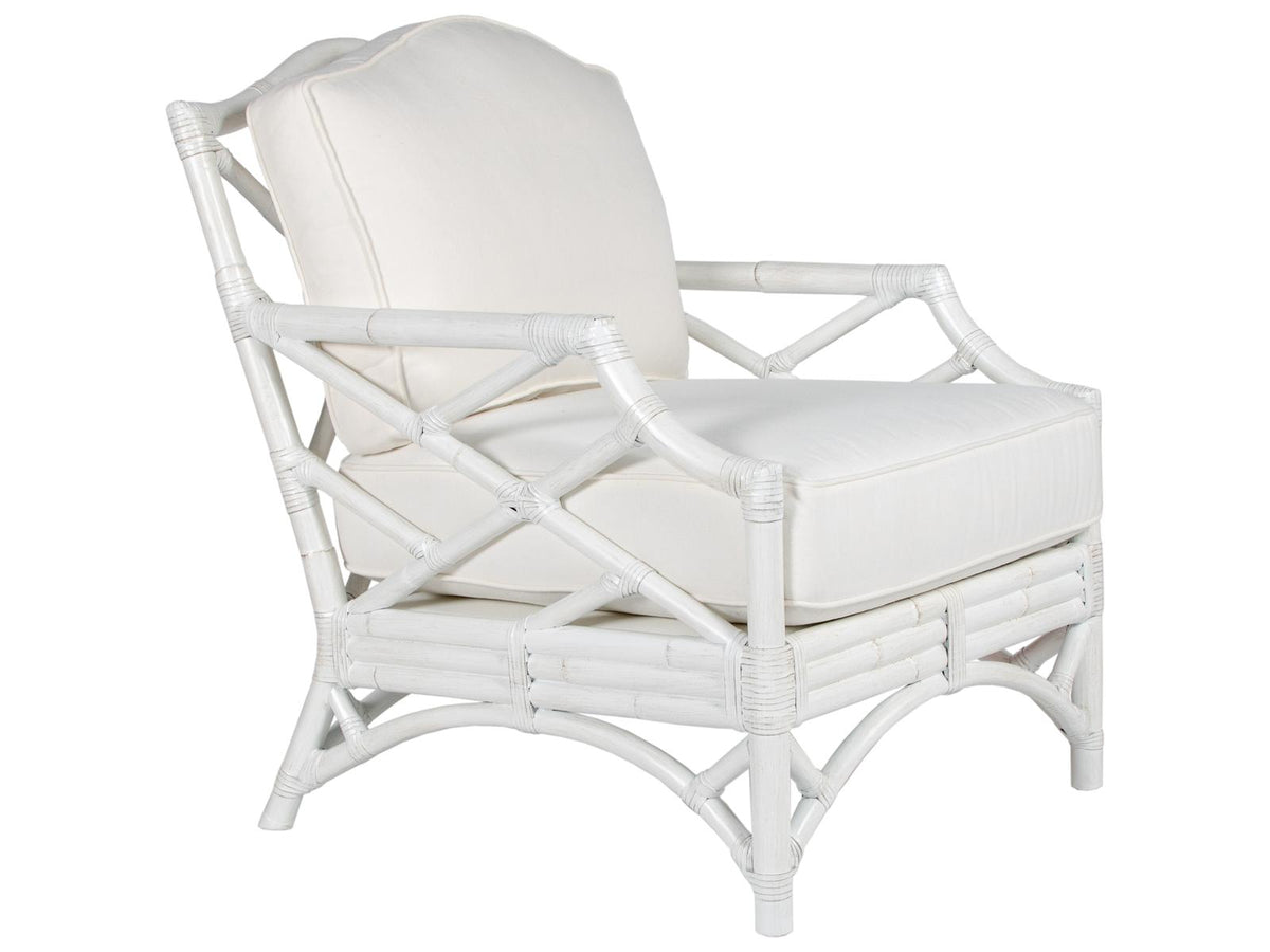 Chippendale Upholstered Lounge Chair with Custom Finish and Fabric
