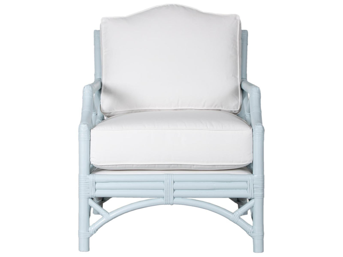 Chippendale Upholstered Lounge Chair with Custom Finish and Fabric