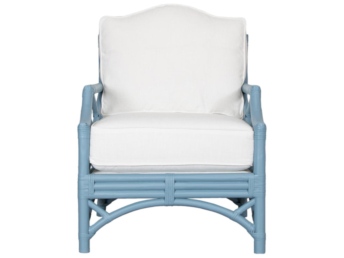 Chippendale Upholstered Lounge Chair with Custom Finish and Fabric