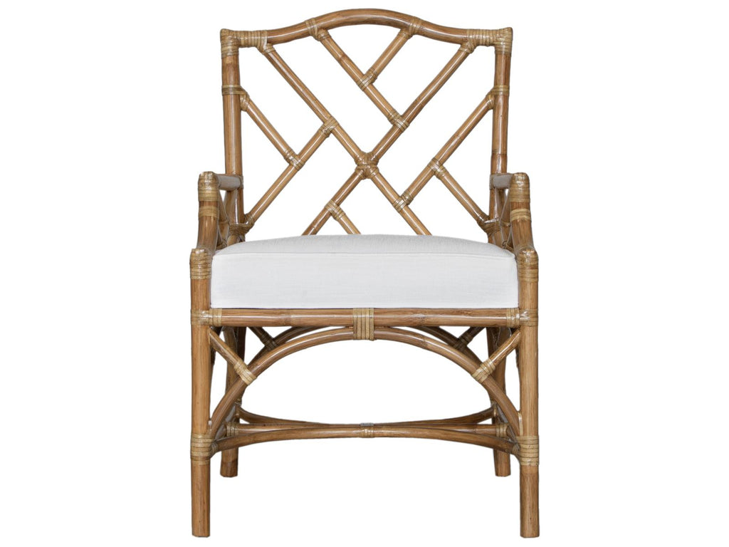 Chippendale Rattan Arm Dining Chair