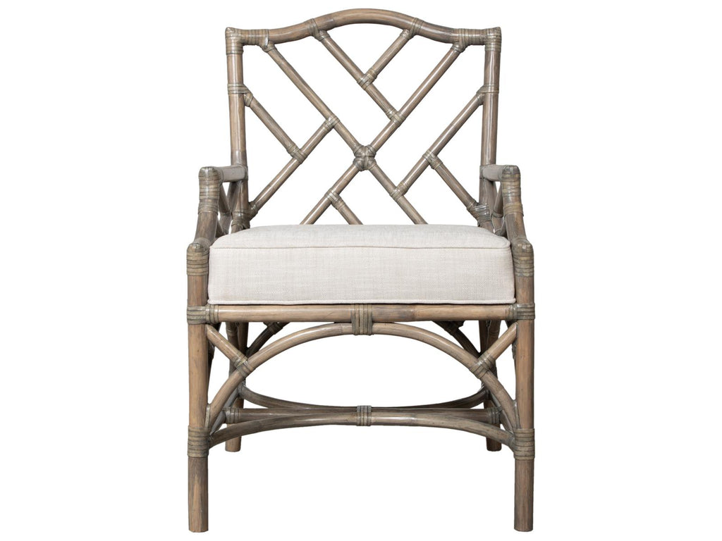 Chippendale Rattan Arm Dining Chair
