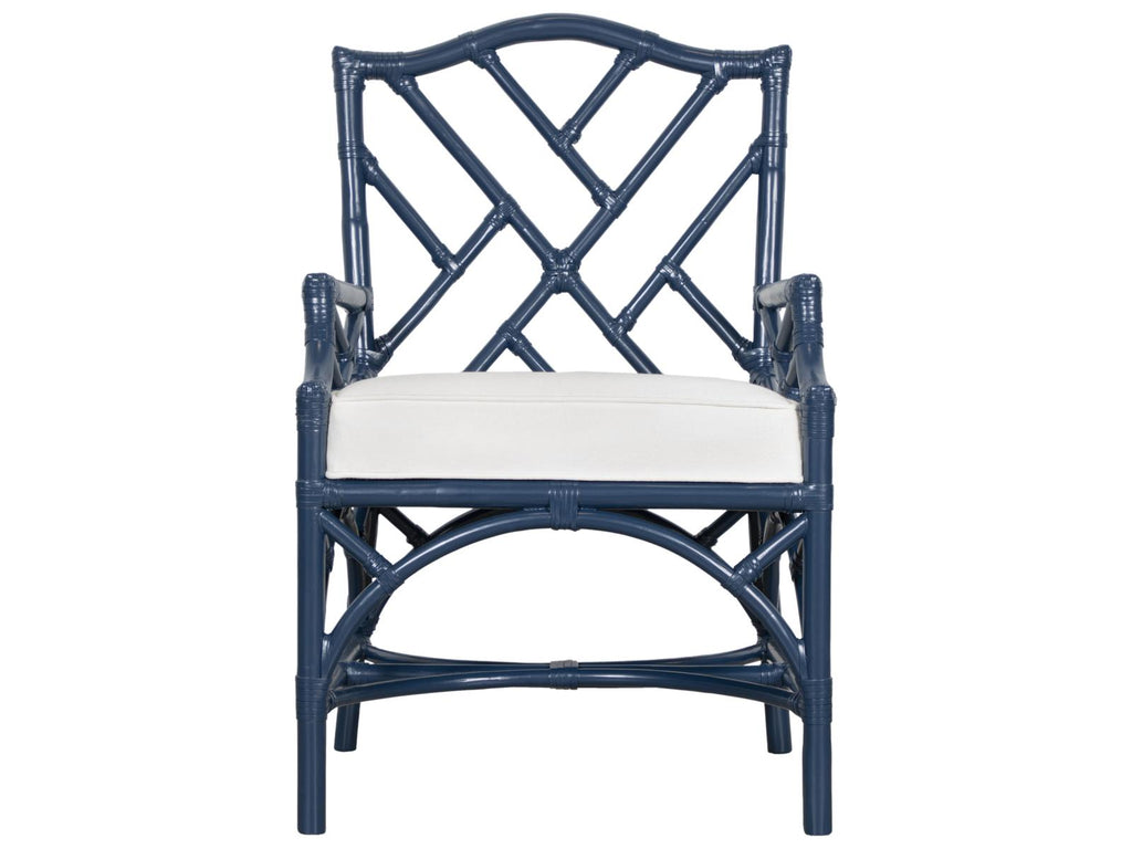 Chippendale Rattan Arm Dining Chair