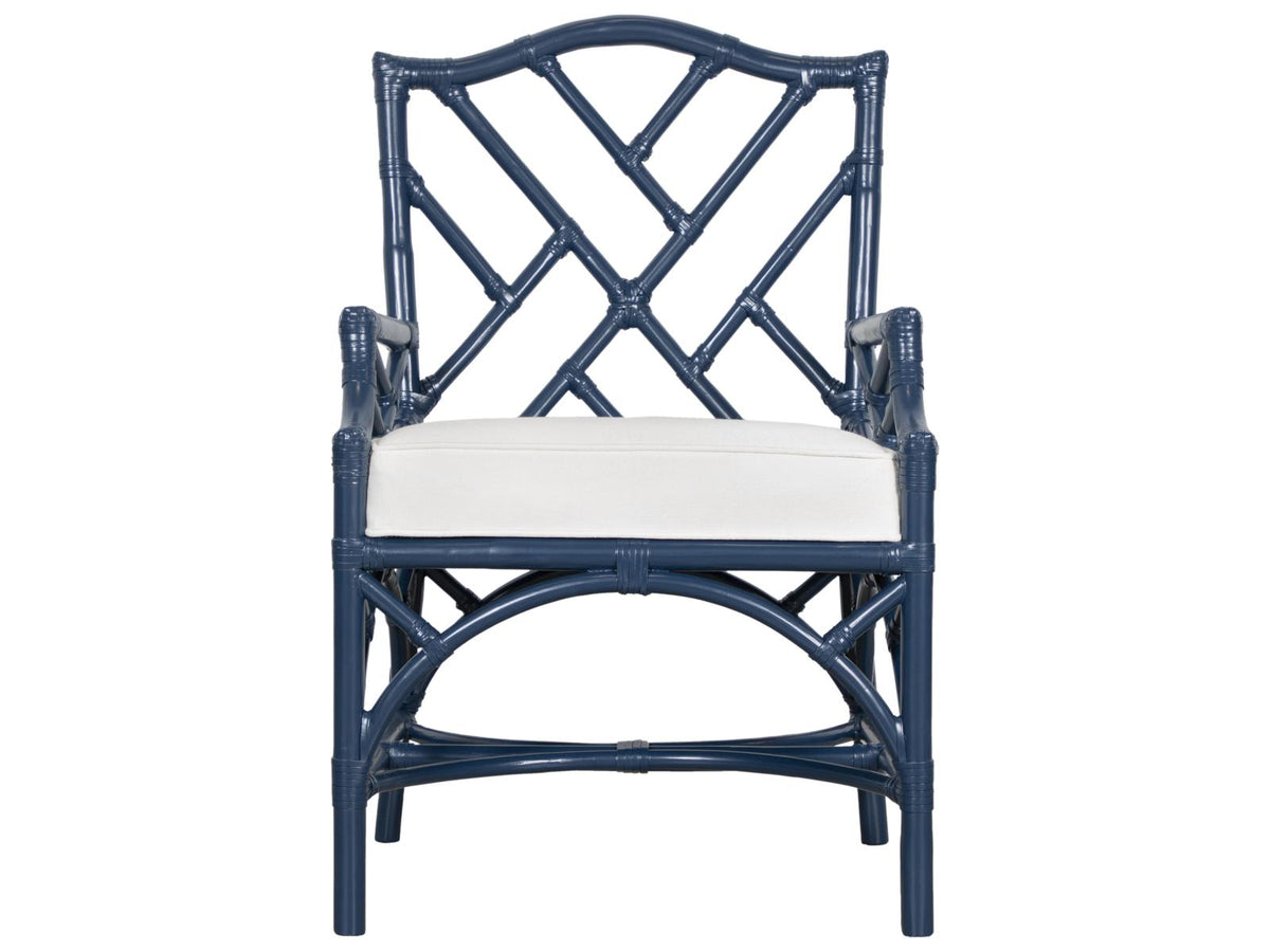 Chippendale Rattan Arm Dining Chair