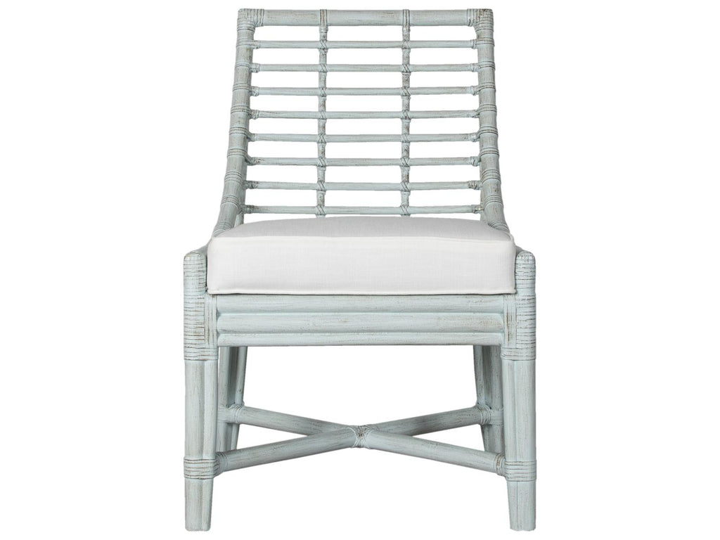 Luna Rattan Upholstered Dining Side Chair