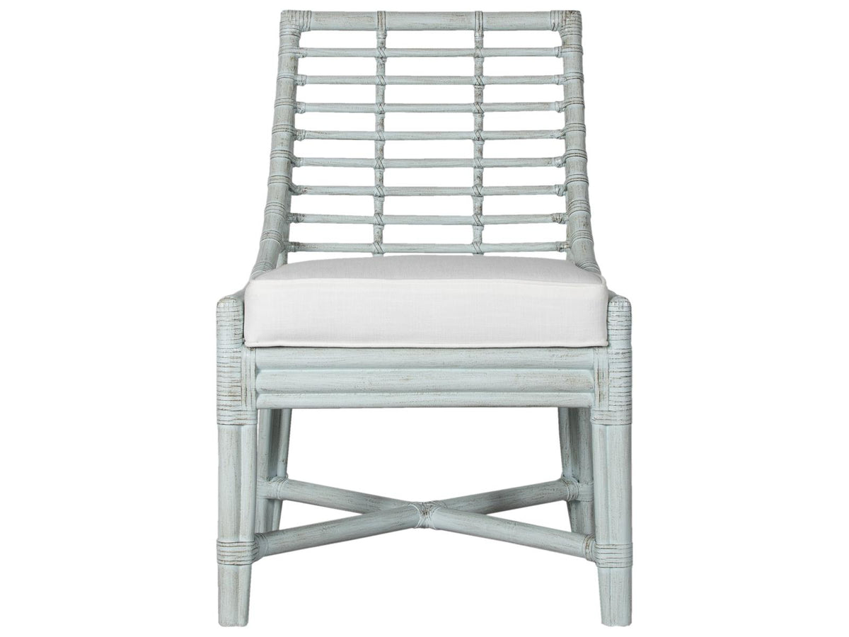 Luna Rattan Upholstered Dining Side Chair