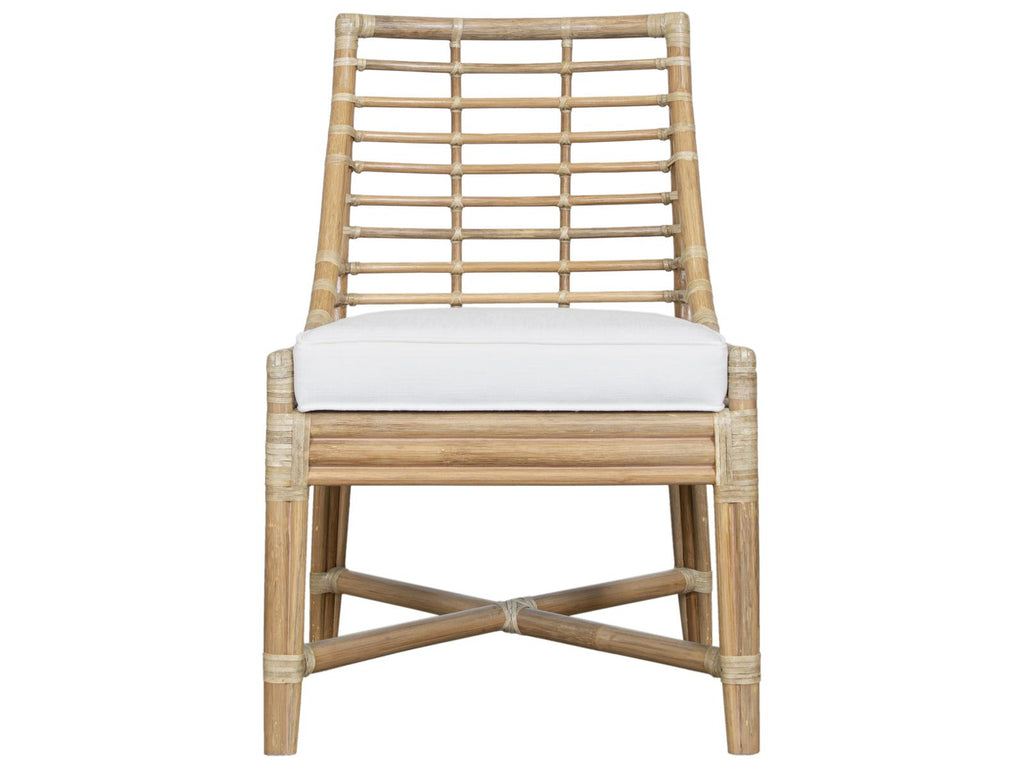 Luna Rattan Upholstered Dining Side Chair