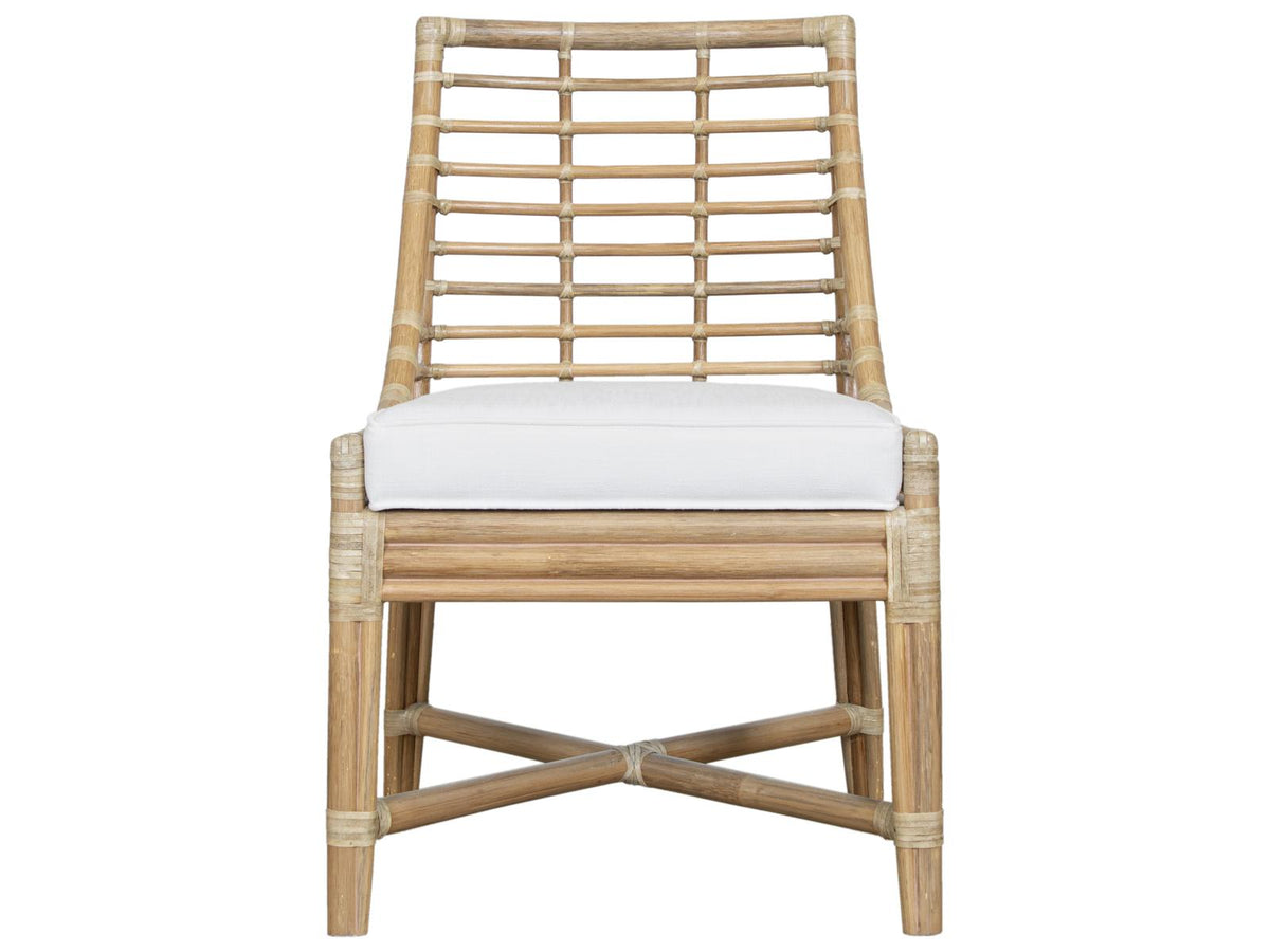 Luna Rattan Upholstered Dining Side Chair