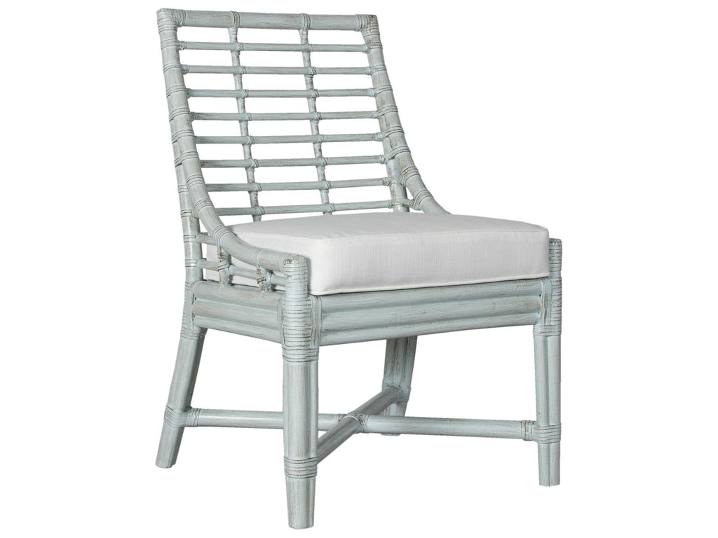 Luna Rattan Upholstered Dining Side Chair