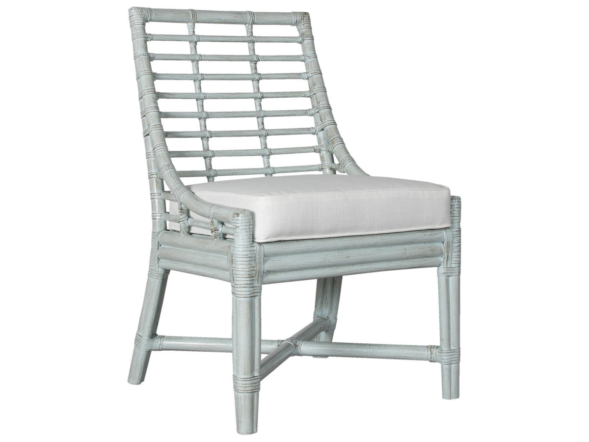 Luna Rattan Upholstered Dining Side Chair