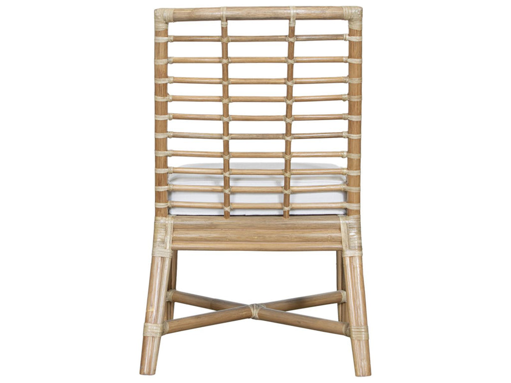 Luna Rattan Upholstered Dining Side Chair