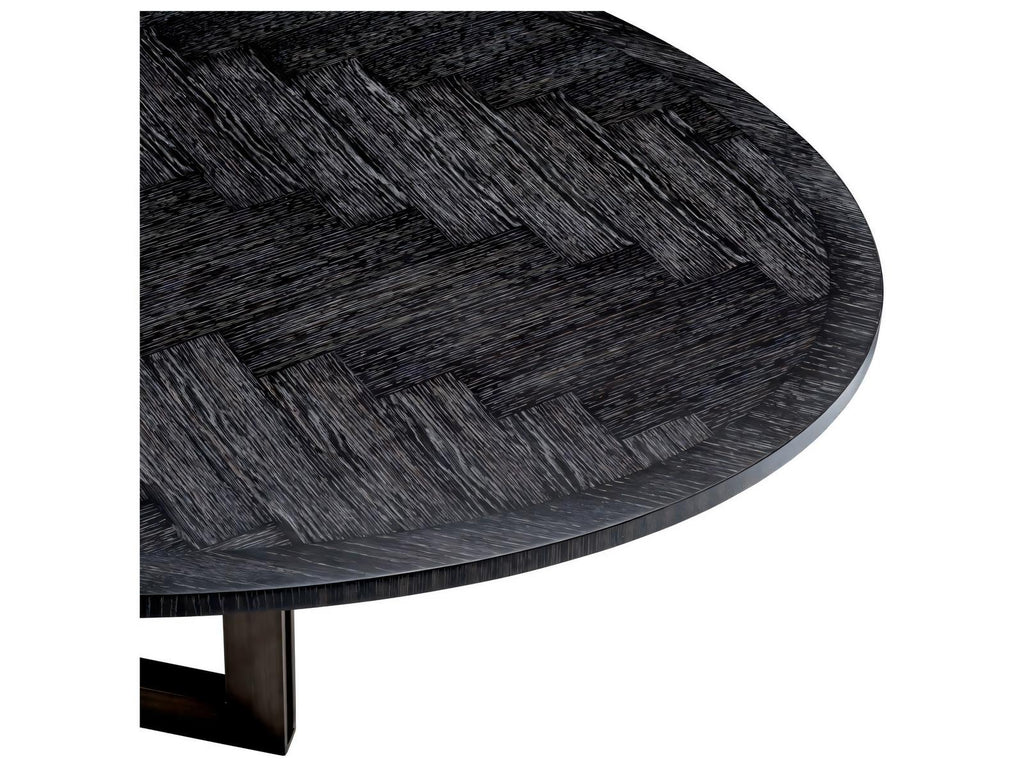 Melchior Oval Charcoal Oak Veneer Dining Table