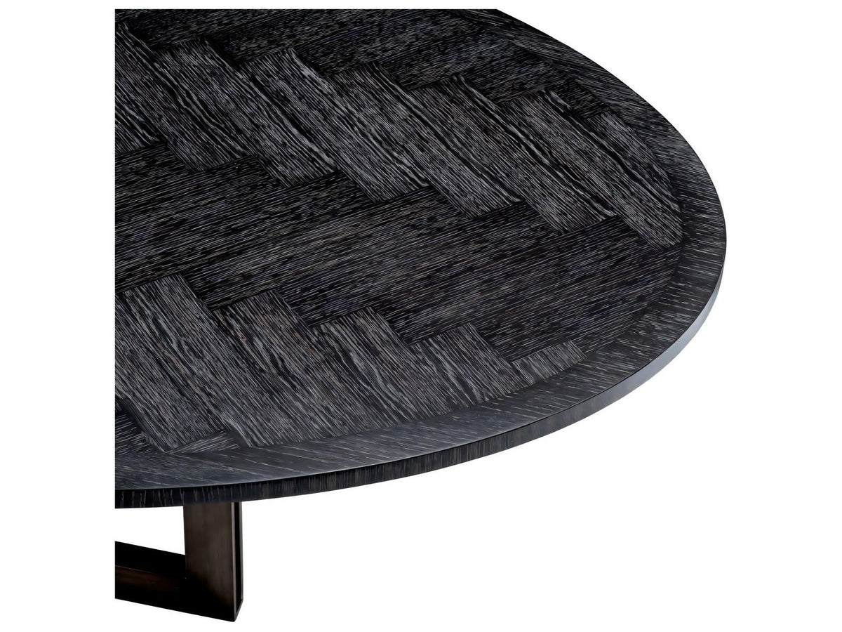 Melchior Oval Charcoal Oak Veneer Dining Table