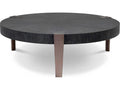 Oxnard Round Coffee Table in Charcoal Grey Oak Veneer