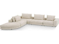 Lounge Club Modular Fabric Sectional Sofa in Nuoro Beige