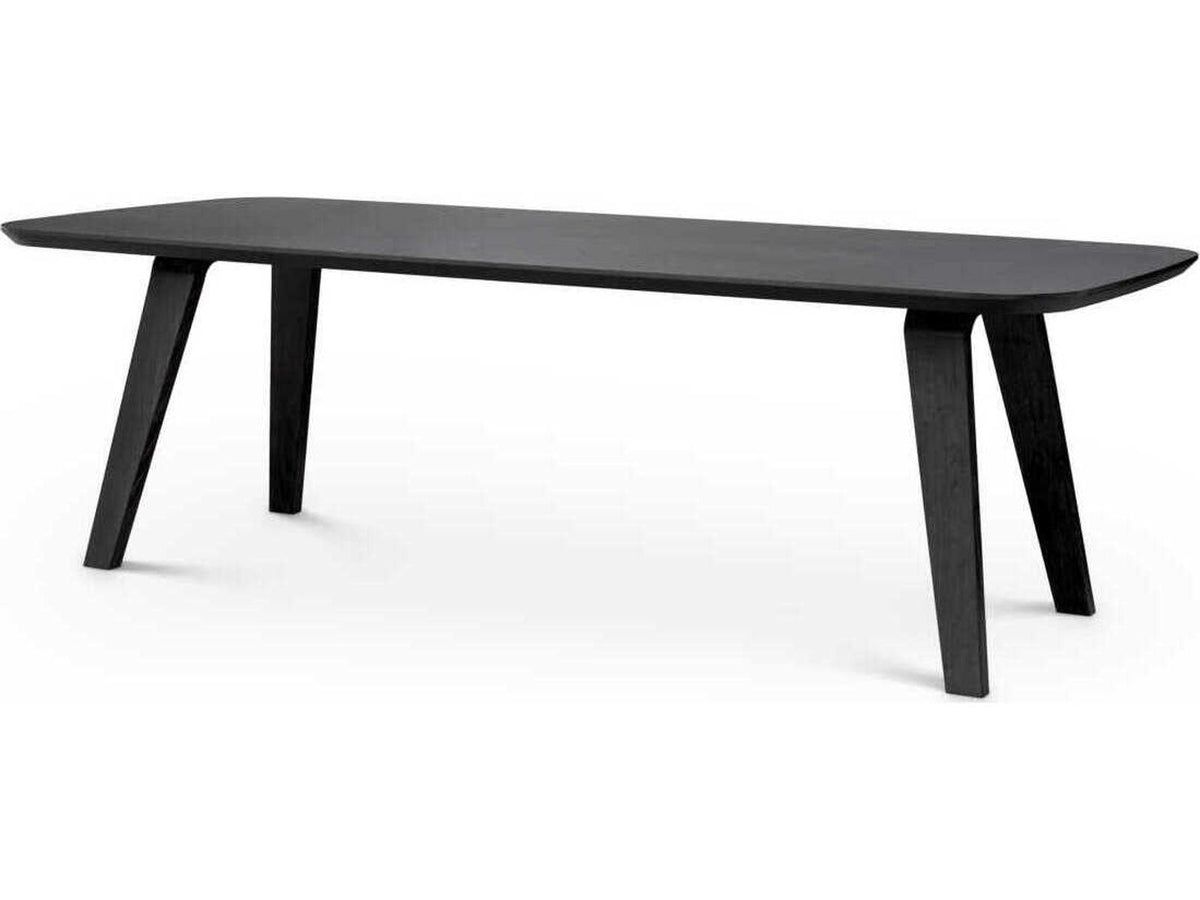 Glover Rectangular Dining Table in Charcoal Grey Oak Veneer