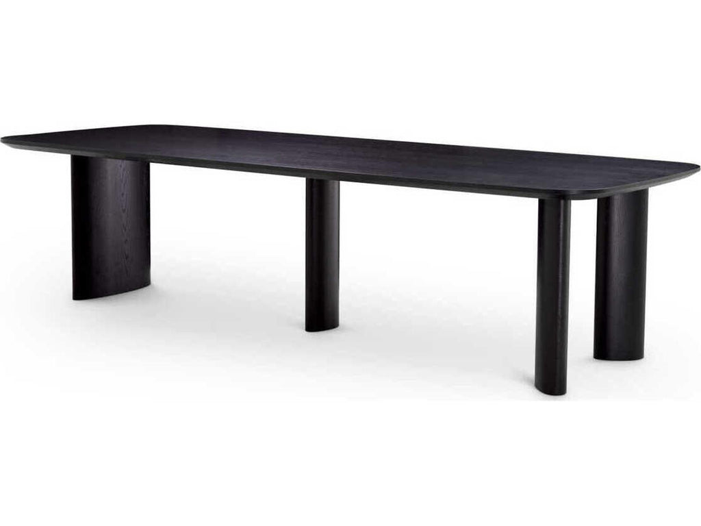 Harmonie L Black Veneer Rectangle Dining Table