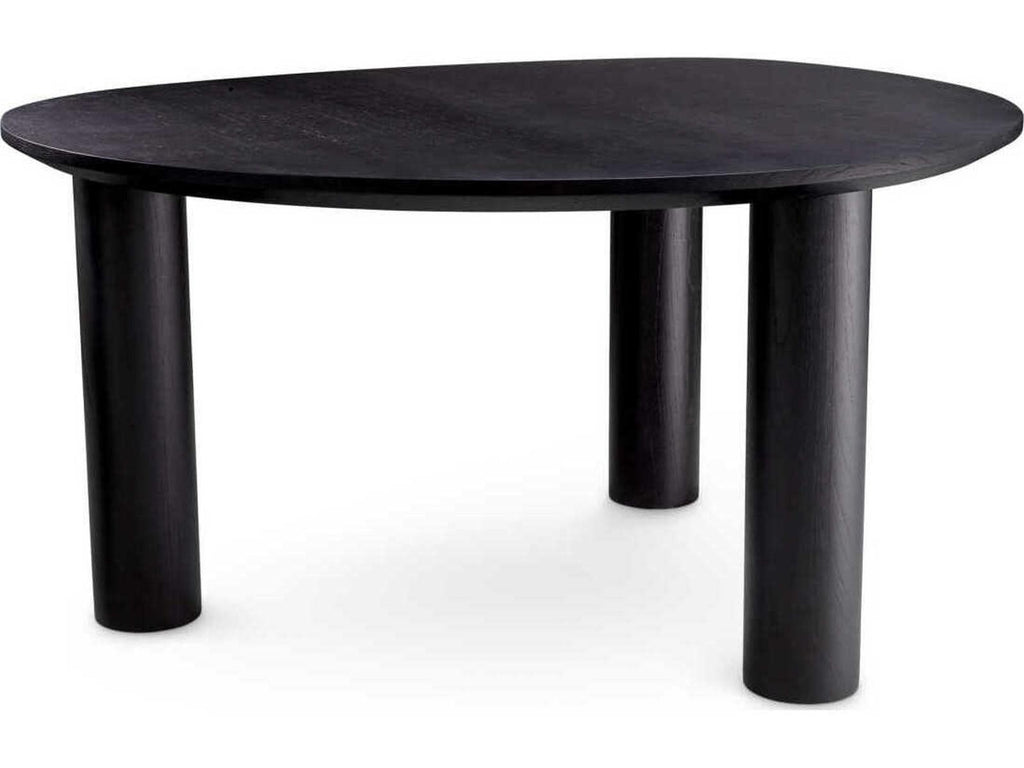 Lombardo Irregular Black Veneer Dining Table