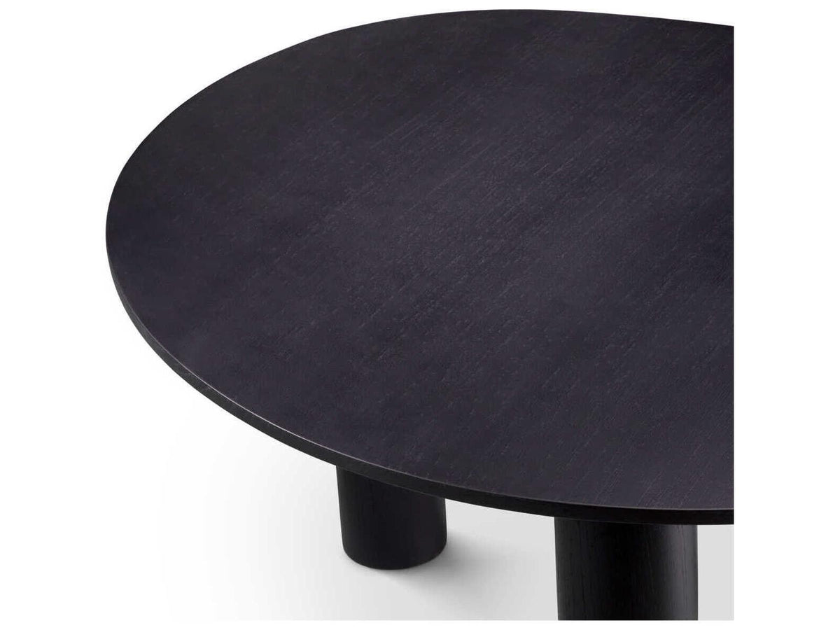 Lombardo Irregular Black Veneer Dining Table