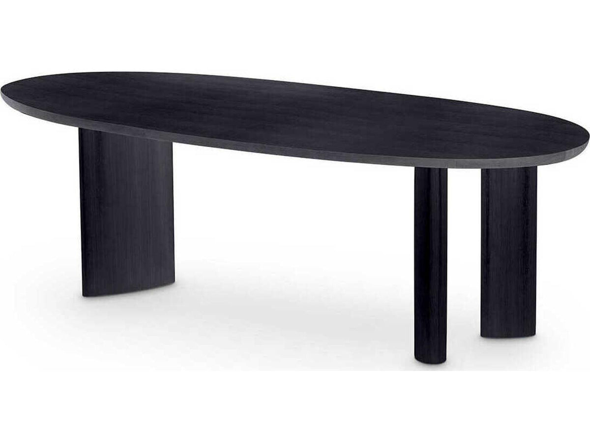 Lindner Oval Dining Table in Black Veneer