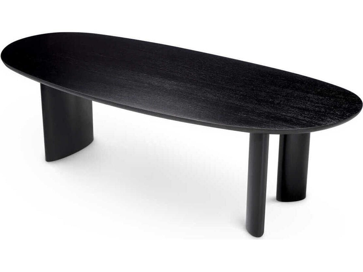 Lindner Oval Dining Table in Black Veneer