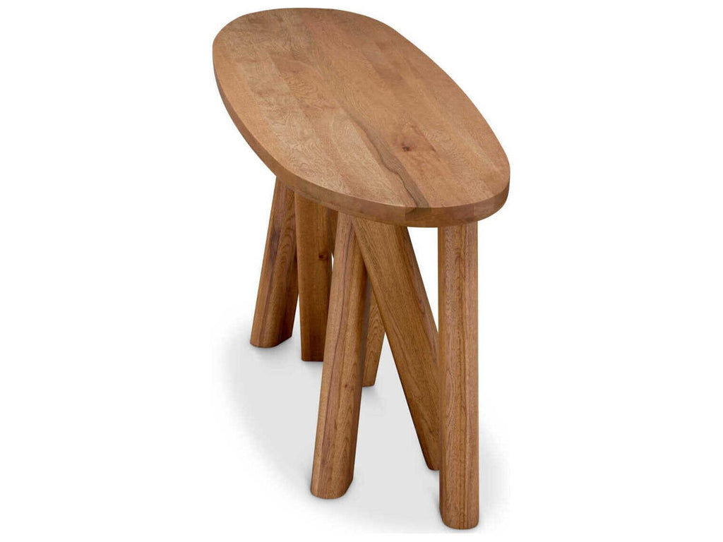Bayshore Oak Wood Console Table with Forest-Inspired Legs