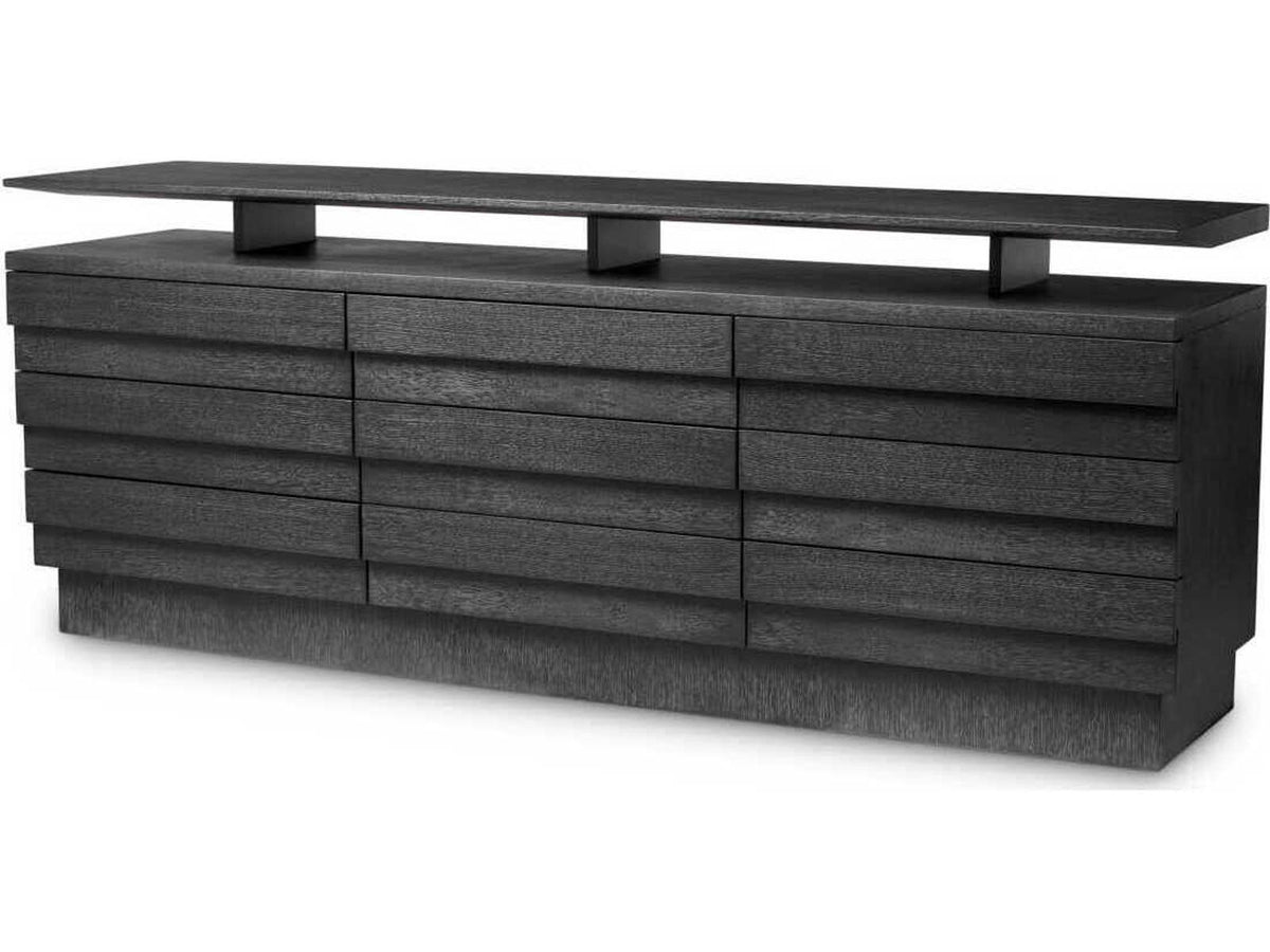 Quintino Dresser Charcoal Grey Oak Veneer