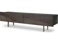 San Martin TV Cabinet in Mocha Oak Veneer with Bronze Finish