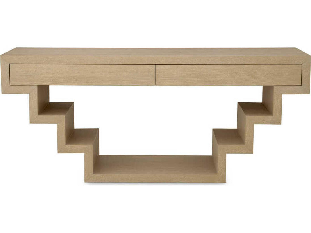 Rialto Washed Oak Veneer Console Table Modern