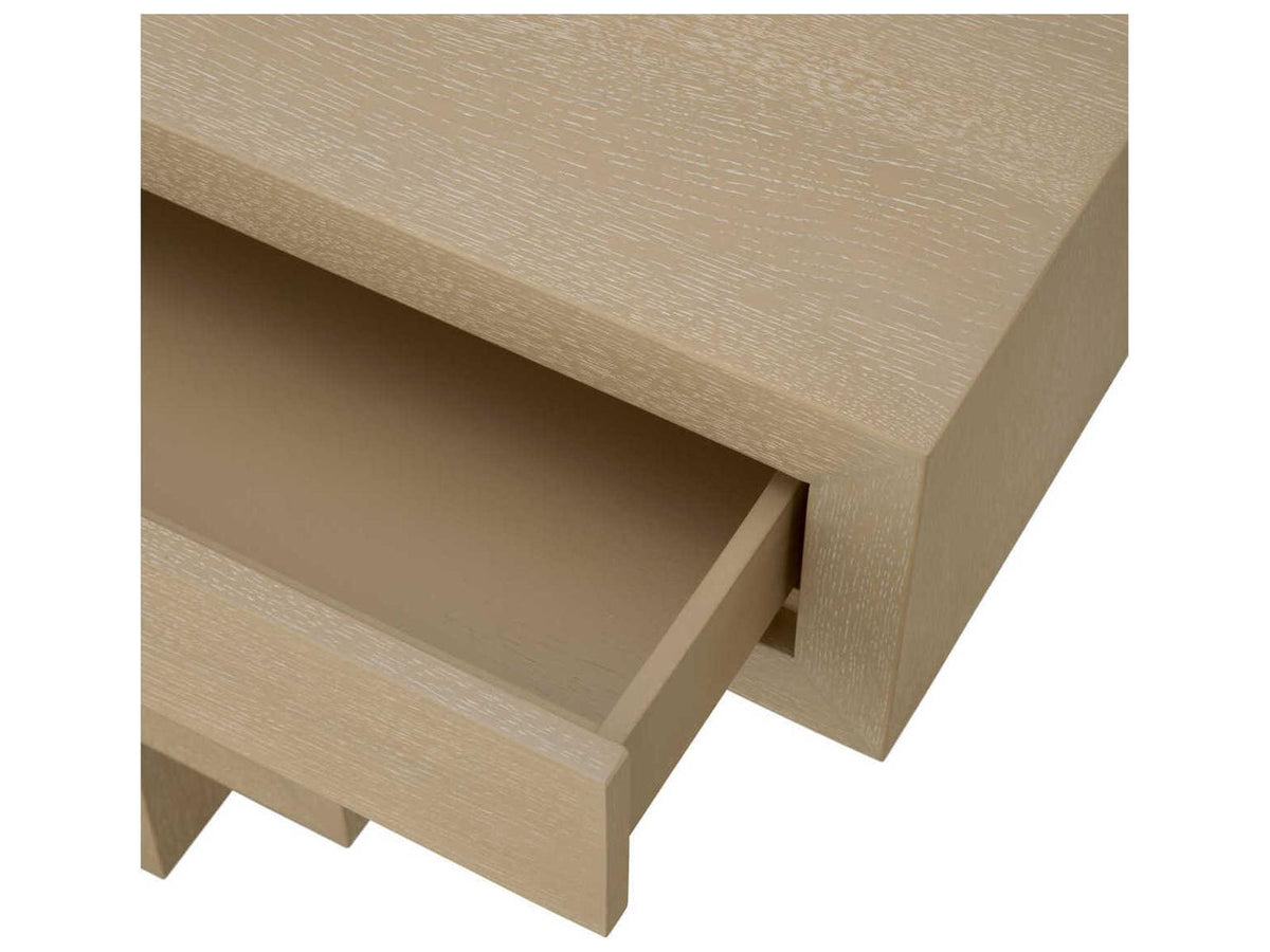 Rialto Washed Oak Veneer Console Table Modern