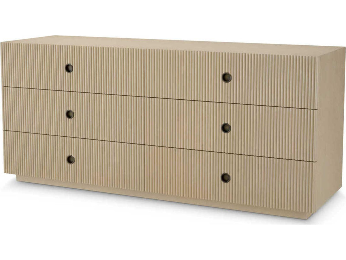 Dimitrios Dresser Washed Oak Veneer with Bronze Accents