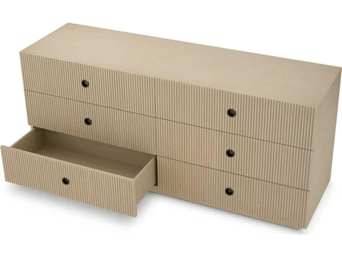 Dimitrios Dresser Washed Oak Veneer with Bronze Accents