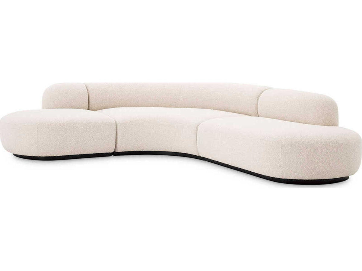 Bjorn Boucle Cream Upholstered Modular Sectional Sofa