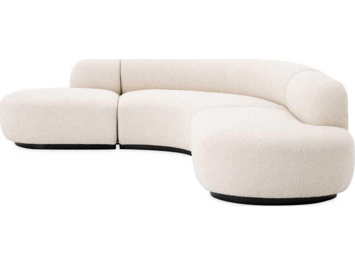 Bjorn Boucle Cream Upholstered Modular Sectional Sofa
