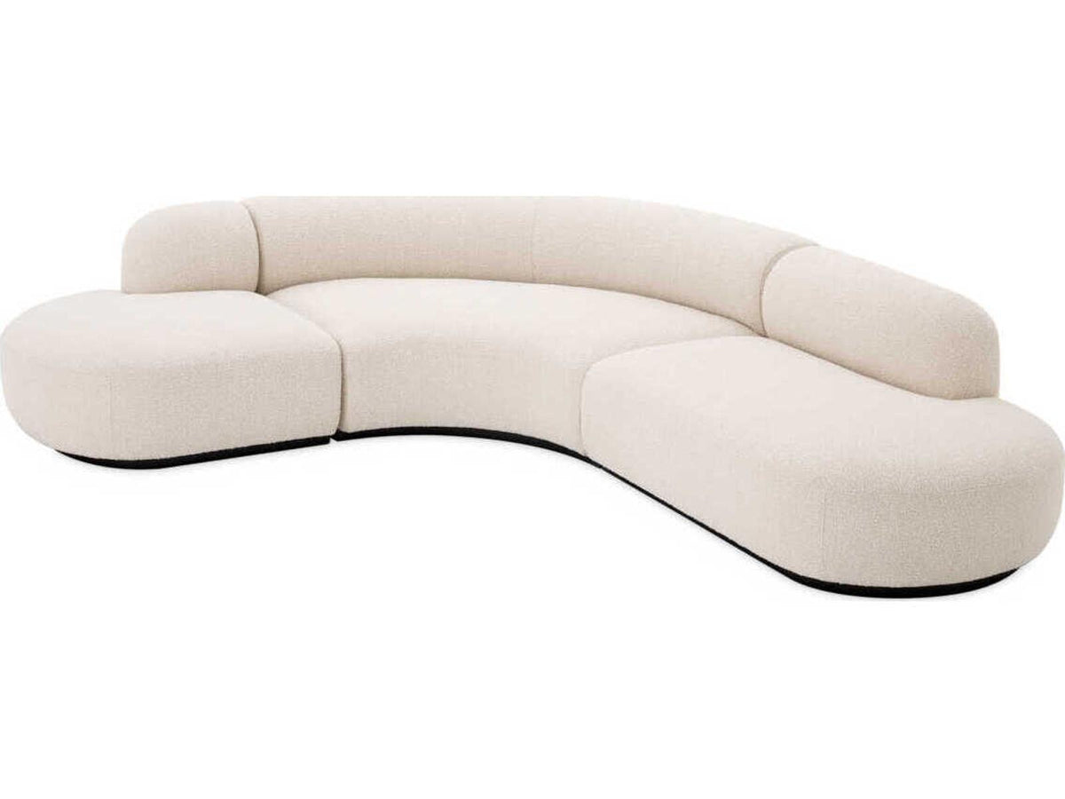 Bjorn Boucle Cream Upholstered Modular Sectional Sofa