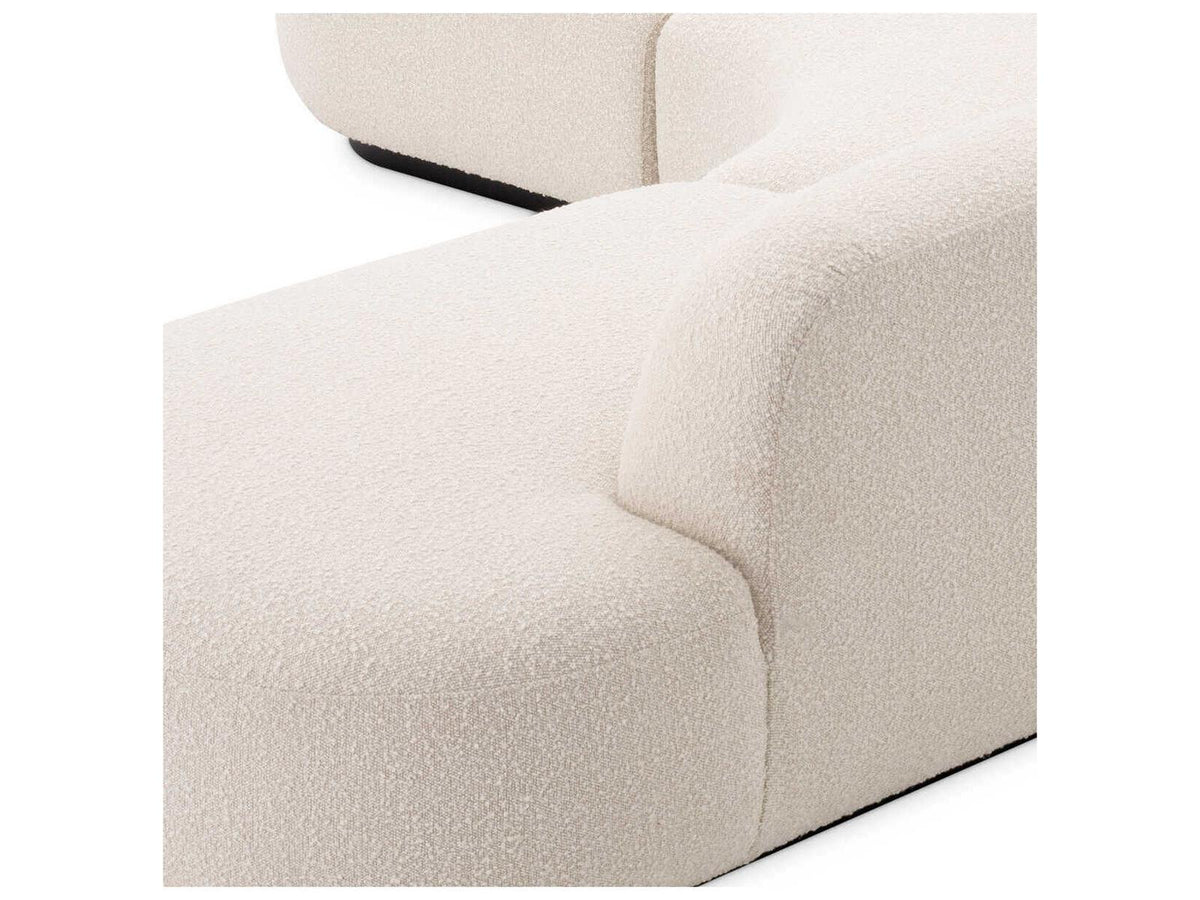 Bjorn Boucle Cream Upholstered Modular Sectional Sofa