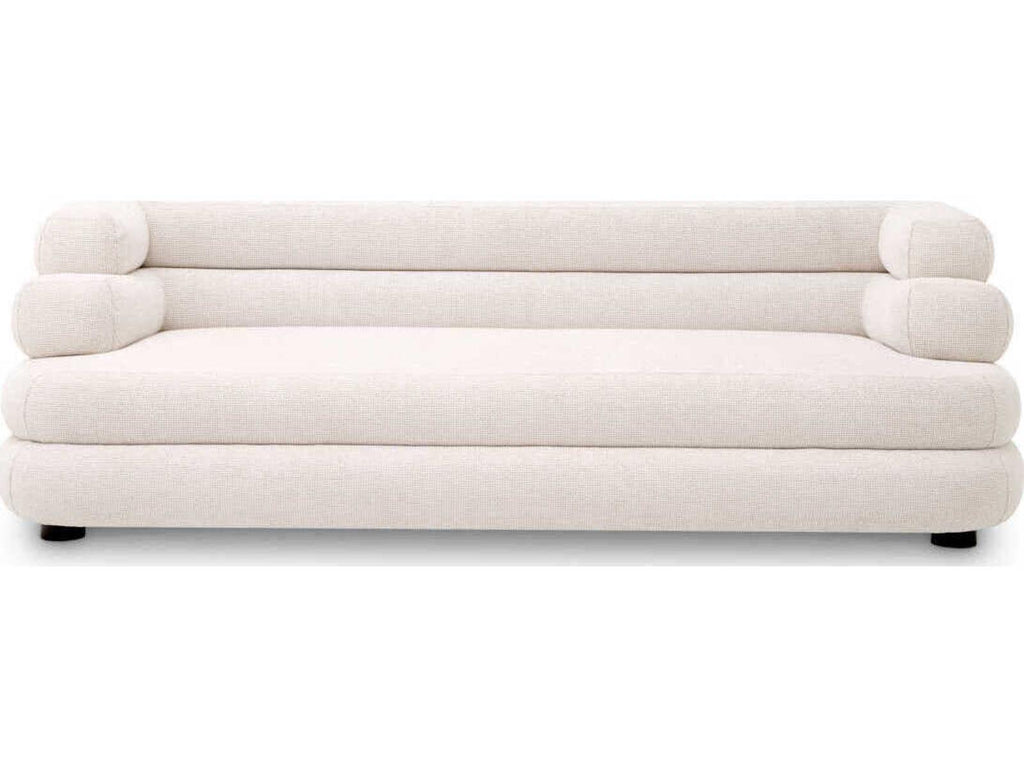 Malaga 3-Seat Polyester Blend Sofa in Lyssa Off-White