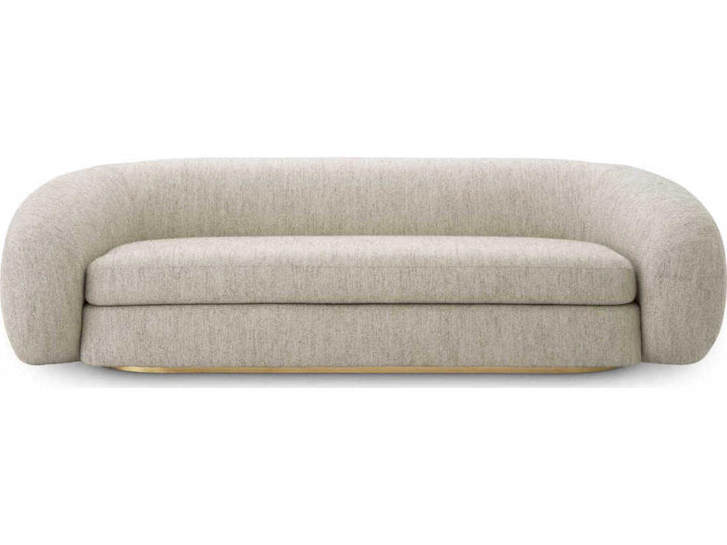 Cosenza 3-Seat Light Grey Fabric Sofa