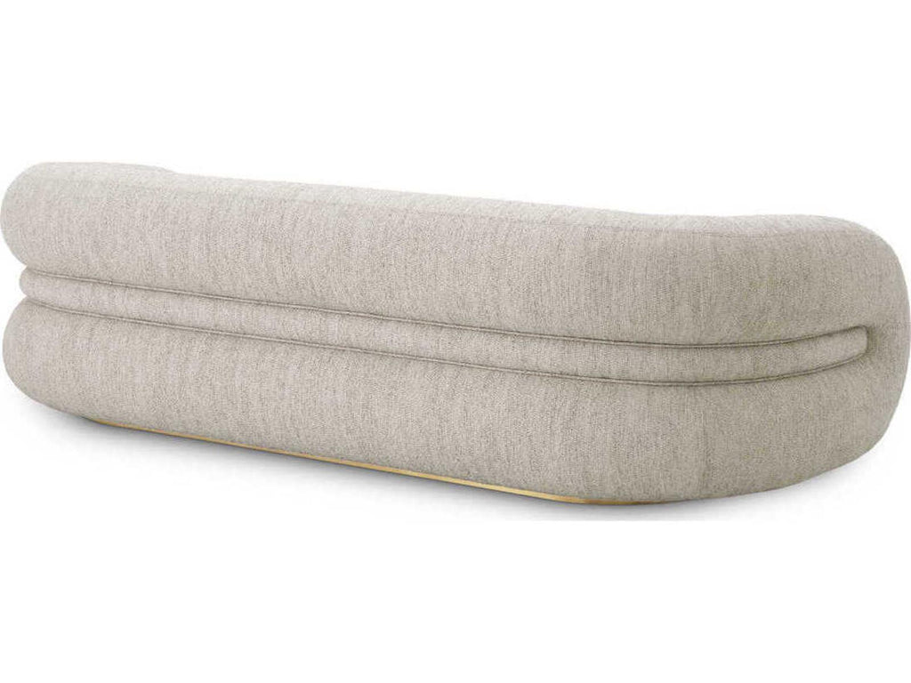 Cosenza 3-Seat Light Grey Fabric Sofa