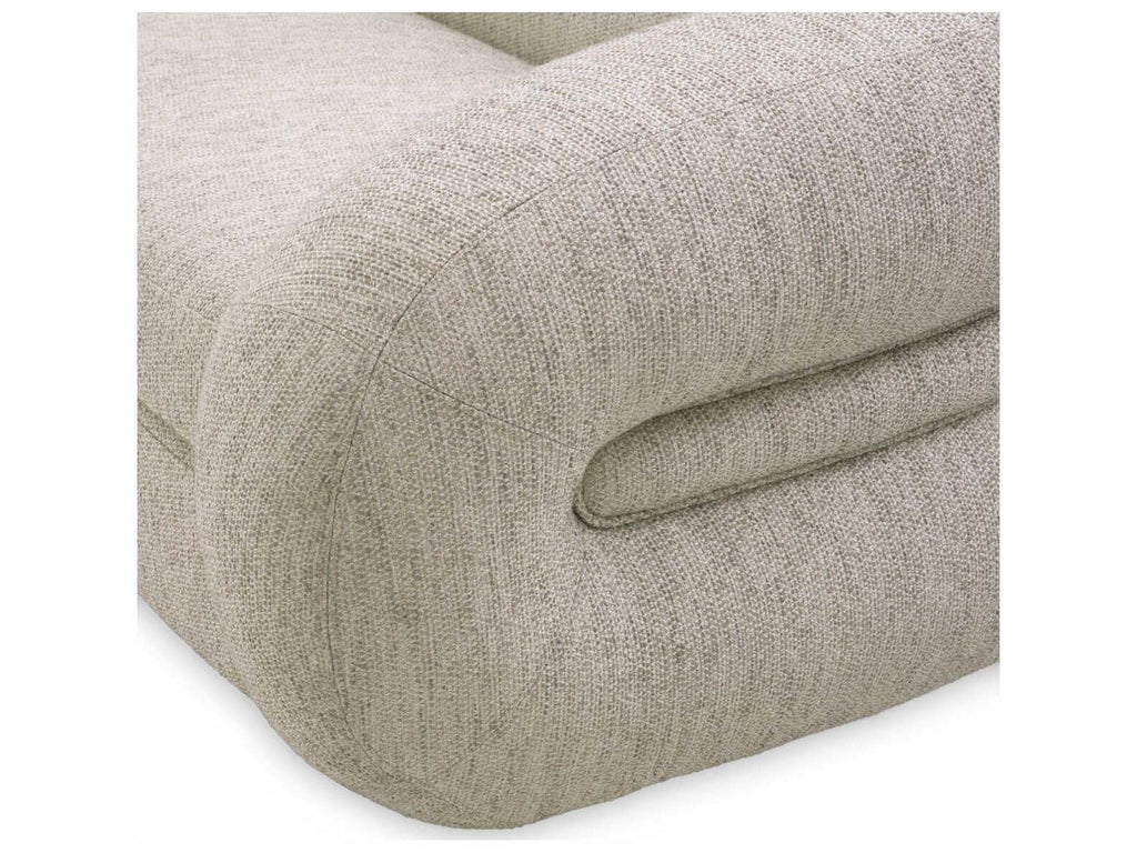 Cosenza 3-Seat Light Grey Fabric Sofa