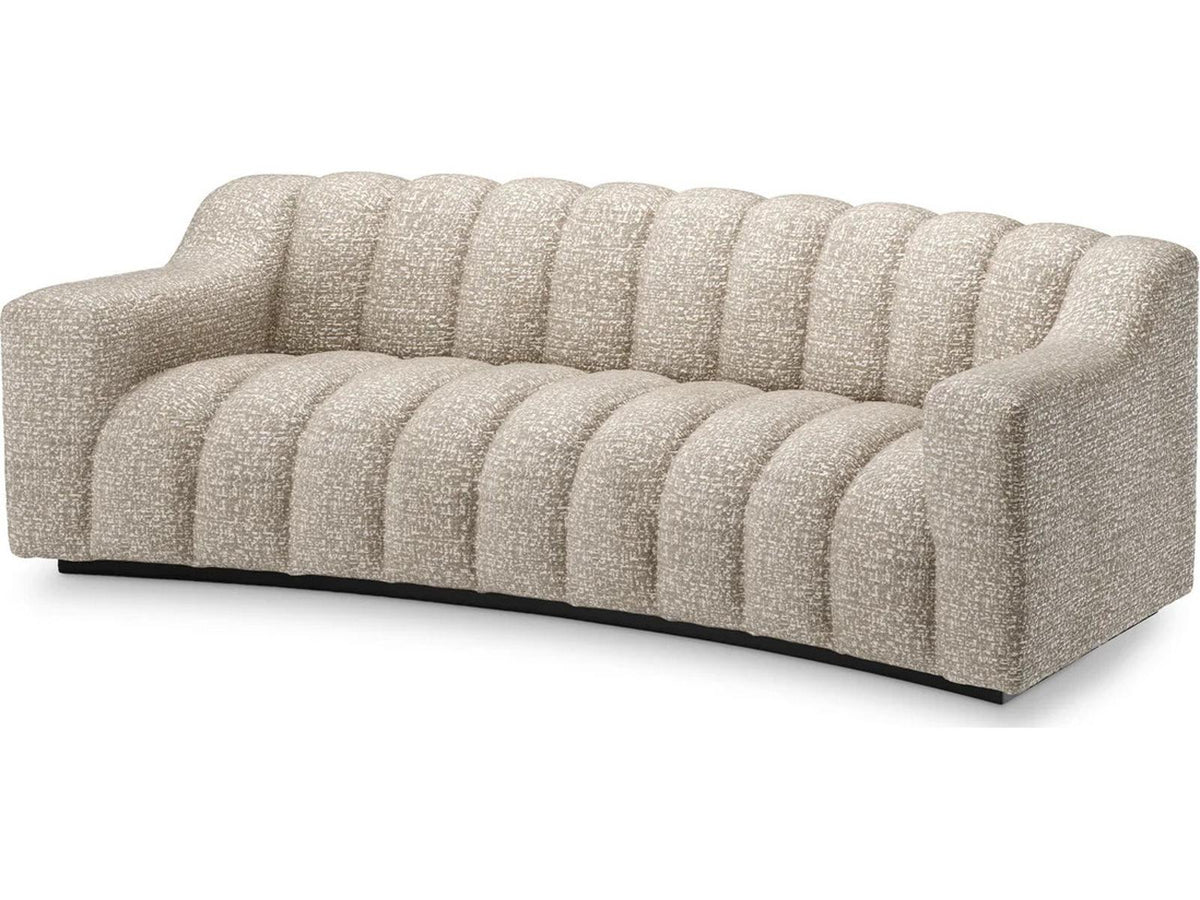 Kelly S 3-Seat Fabric Sofa in Montclair Silver
