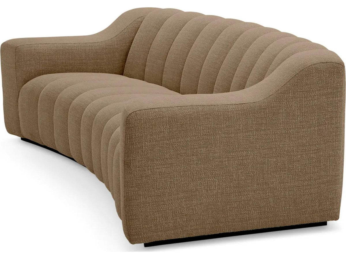 Kelly S 3-Seat Sofa in Stratfort Brown Fabric
